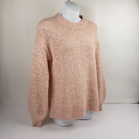 Madewell XXS Pale Apricot Sweater Women Top Cotton Alpaca Pink Peach Fall NWT - Picture 3 of 16
